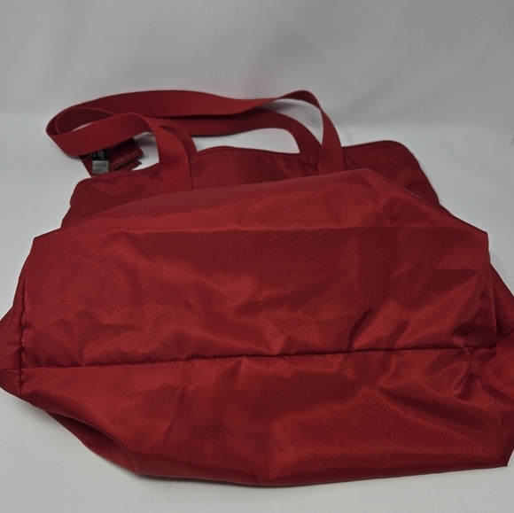 NWT VICTORIA'S SECRET TOTE BAG PINK COLORBLOCK RED HEART PACKABLE SET OF 2 LARGE - Picture 15 of 16